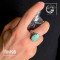 انگشتر نقره مردانه با سنگ فیروزه نیشابور کد Rm98