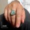 انگشتر نقره مردانه با سنگ فیروزه نیشابور کد Rm69