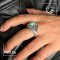 انگشتر نقره مردانه با سنگ فیروزه نیشابور کد Rm106