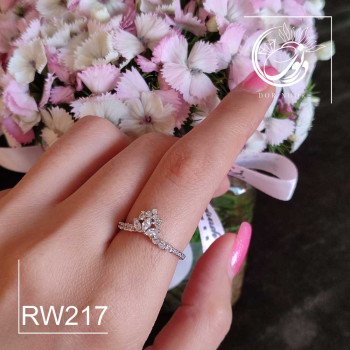 انگشتر نقره زنانه نگین اتمی کد Rw217