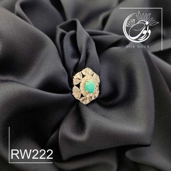 انگشتر نقره زنانه با سنگ فیروزه کد RW222