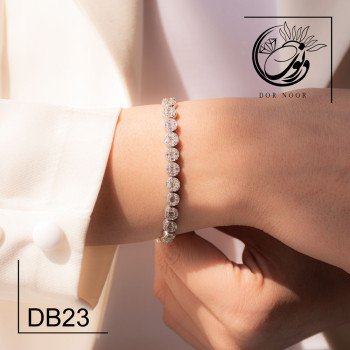 دستبند نقره با نگین اتمی کد DB23