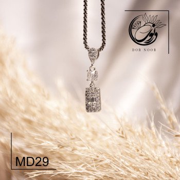 مدال نقره با نگین اتمی کد MD29