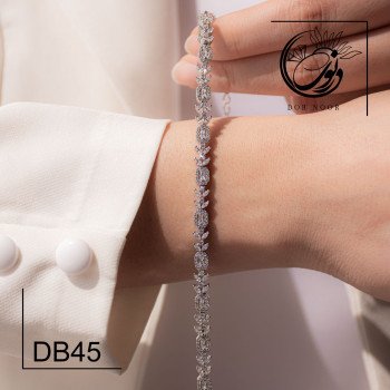 دستبند نقره با نگین اتمی کد DB45-1