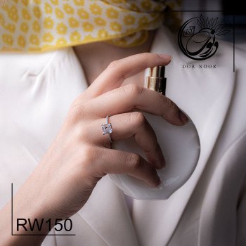 انگشتر نقره زنانه نگین اتمی کد Rw150