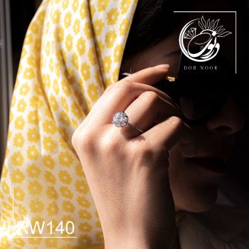 انگشتر نقره زنانه نگین اتمی کد Rw140