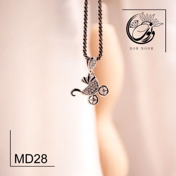 مدال نقره با نگین اتمی کد MD28