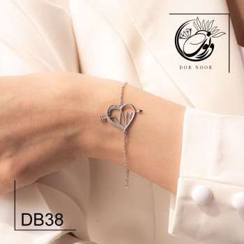 دستبند نقره با نگین اتمی کد DB38