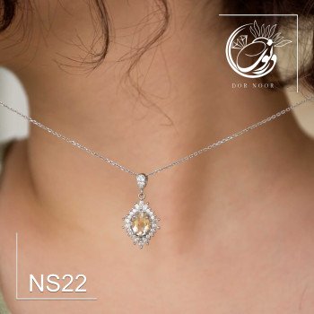 نیم ست با سنگ سیترین کد محصول Ns22