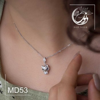 مدال نقره‌ با نگین اتمی کد md53