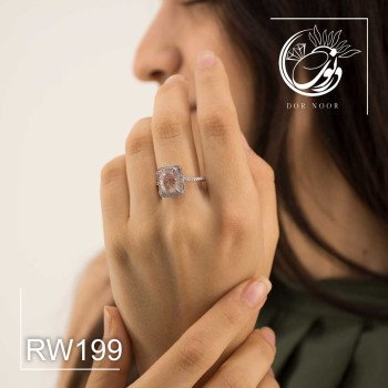 انگشتر نقره زنانه باسنگ توپاز پاکستانی rw199