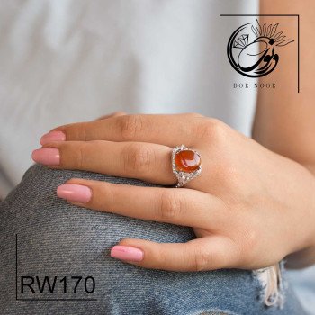انگشتر نقره  زنانه  باسنگ عقیق Rw170