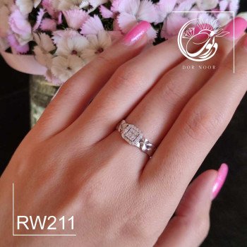 انگشتر نقره زنانه نگین اتمی کد Rw211