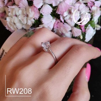 انگشتر نقره زنانه نگین اتمی کد Rw208