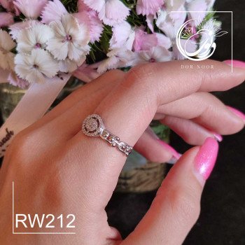 انگشتر نقره زنانه نگین اتمی کد Rw212